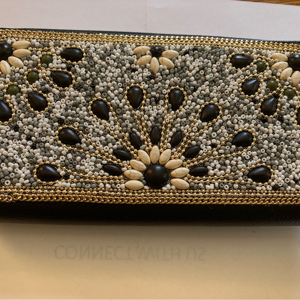 Cabochon Faced Strapless Clutch